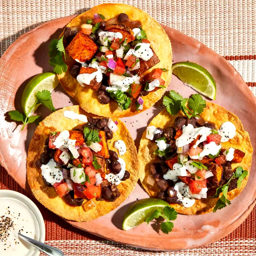 Sweet Potato & Black Bean Tostadas