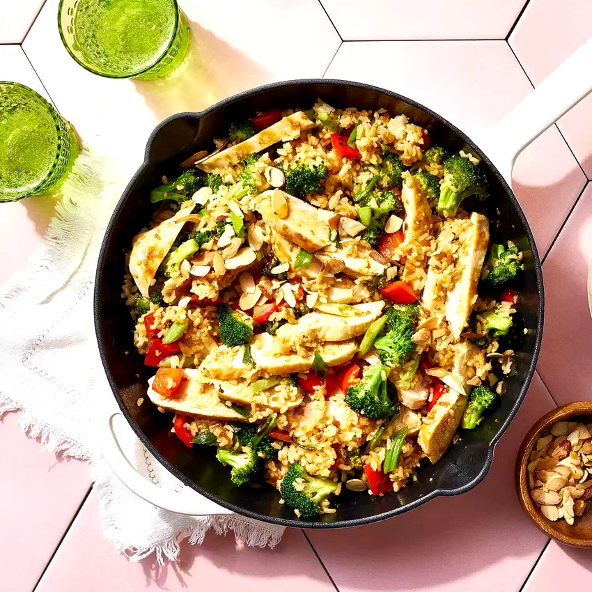 Teriyaki Chicken Skillet Casserole with Broccoli