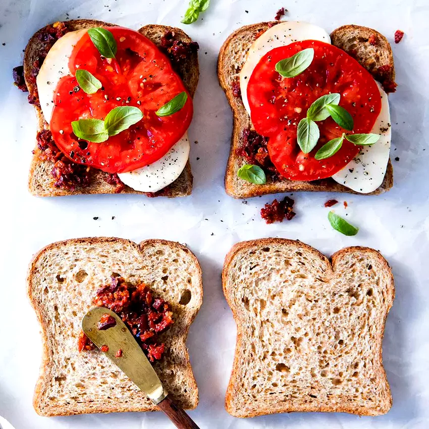Tomato & Smoked Mozzarella Sandwiches