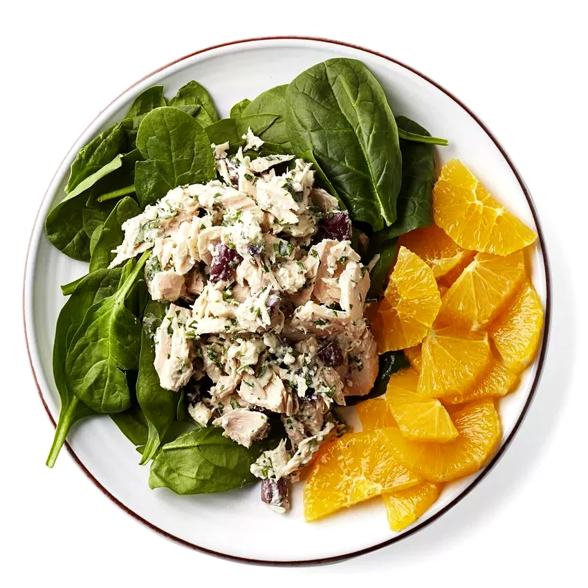 Tuna & Olive Spinach Salad