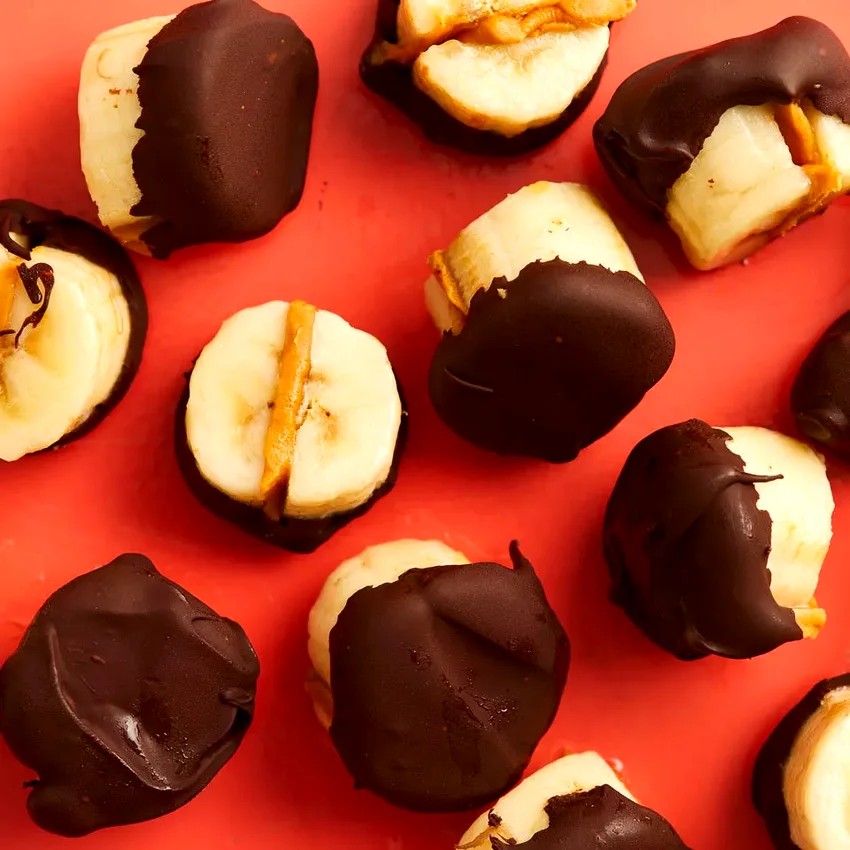 Vegan Chocolate-Dipped Frozen Banana Bites