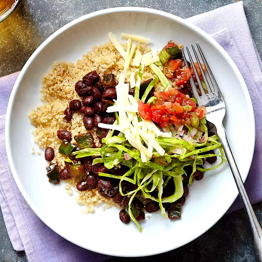 Vegetarian Black Bean & Quinoa Burrito Bowls