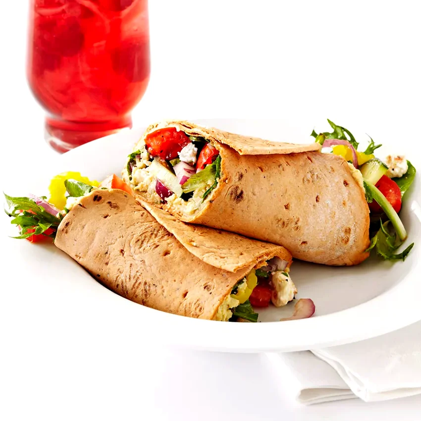 Veggie Wrap with Cilantro Hummus