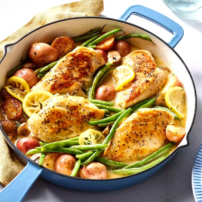 Weeknight Lemon Chicken Skillet Dinner