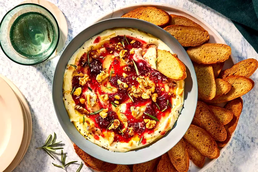Whipped Feta with Cranberries & Walnuts