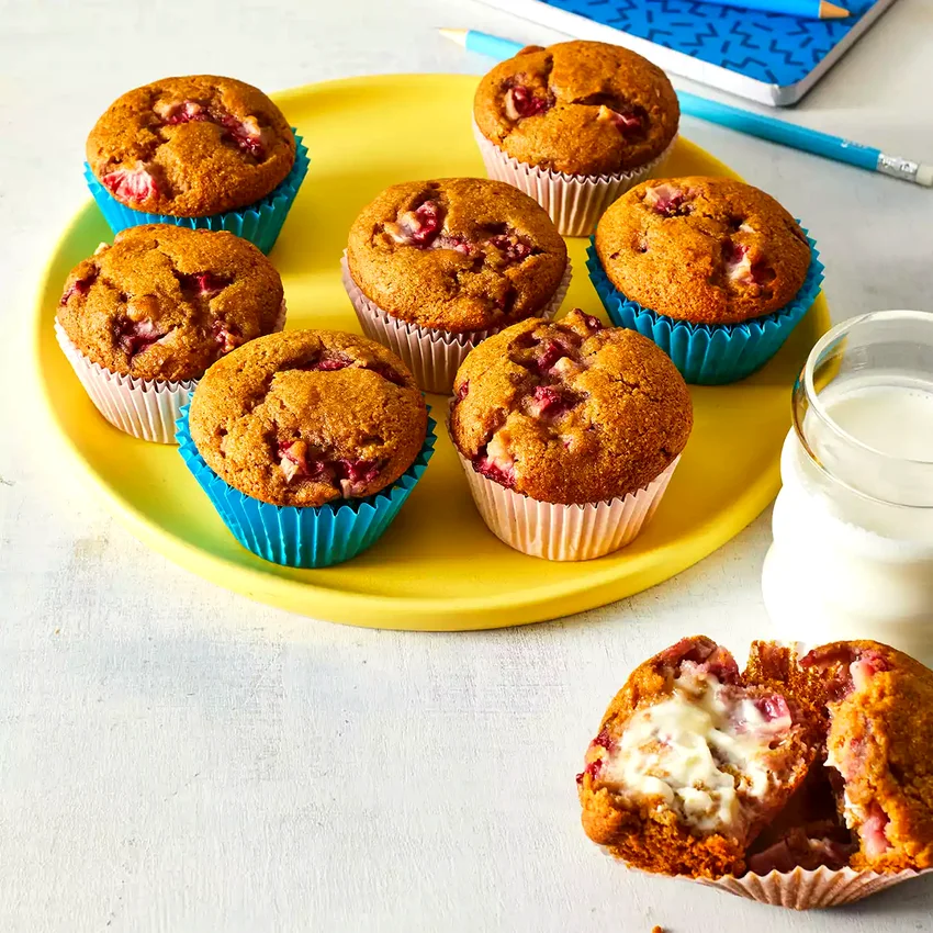 Whole-Wheat Strawberry Muffins