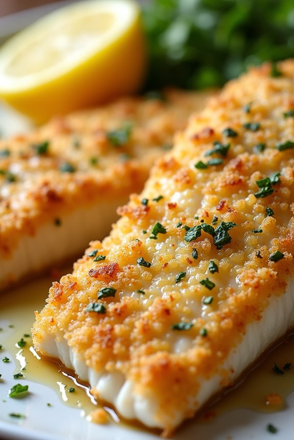 crispy parmesan crusted fish