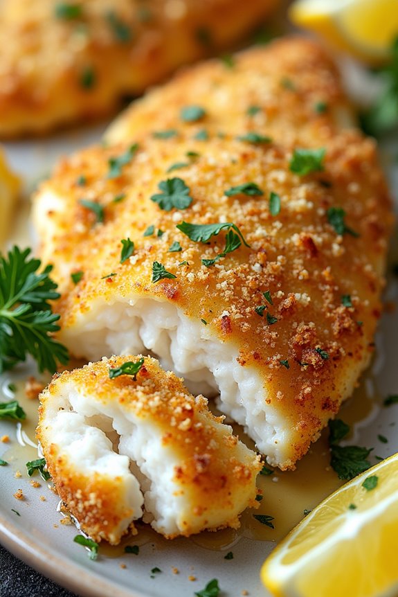 crispy parmesan tilapia bake