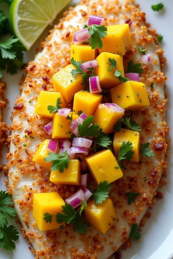 crispy tilapia with salsa