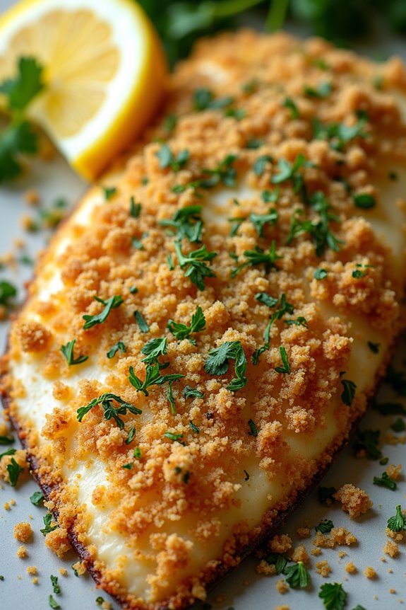 herb crusted mediterranean tilapia