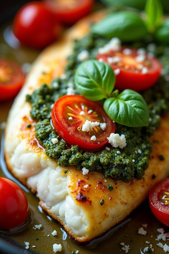 pesto baked tilapia recipe