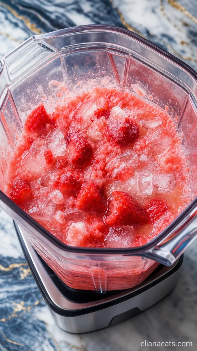 Step 1: Blend the Strawberry Base