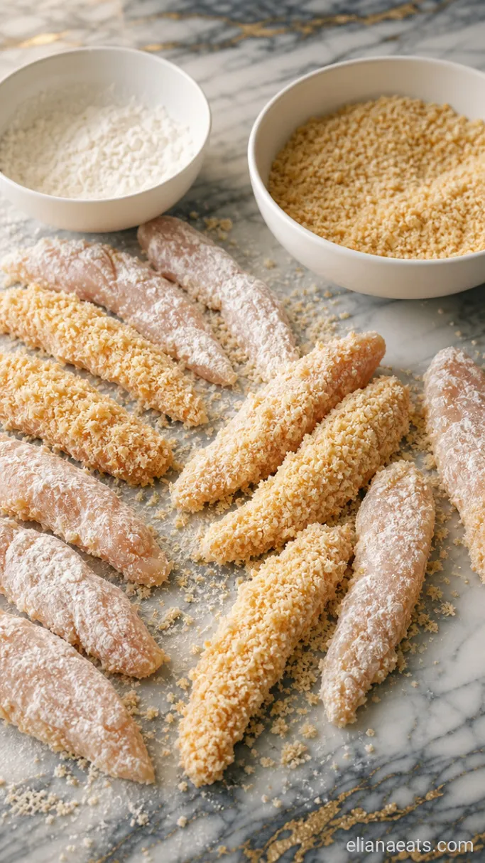 Step 1: Bread the Chicken Strips