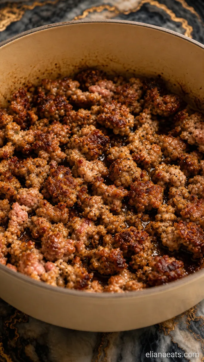 Step 1: Brown the Sausage