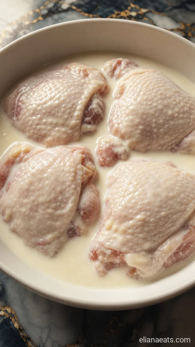 Step 1: Coat the Chicken in the Buttermilk Marinade