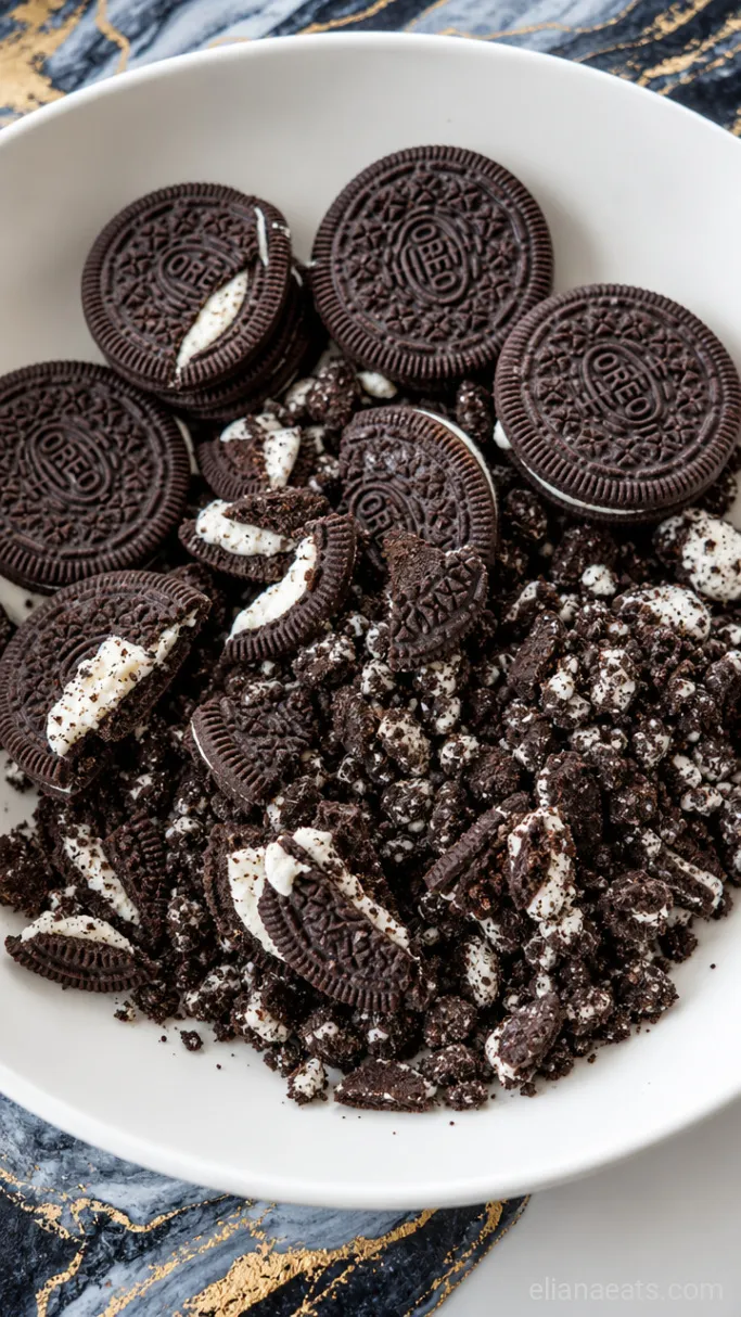 Step 1: Crush the Oreos