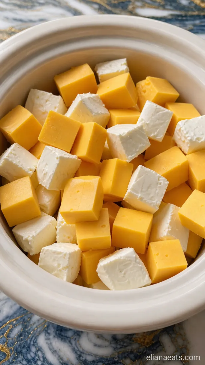 Step 1: Cube and Layer the Cheese