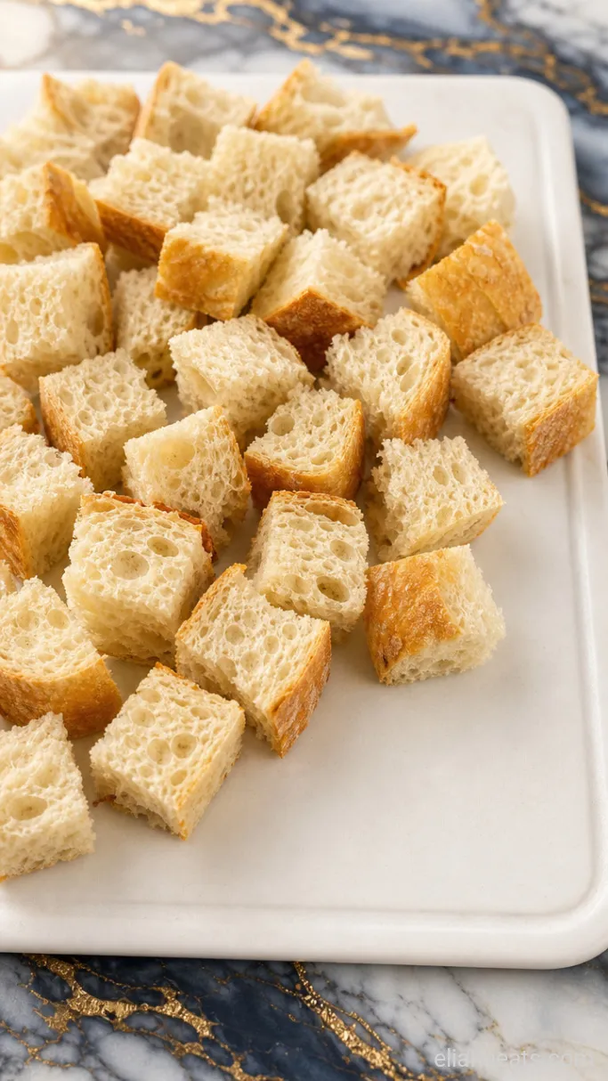Step 1: Cube the Bread