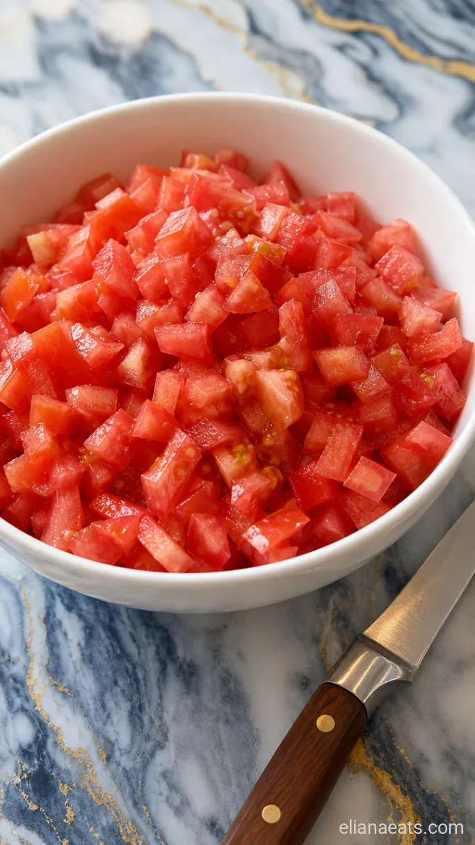 Step 1: Dice the Tomatoes