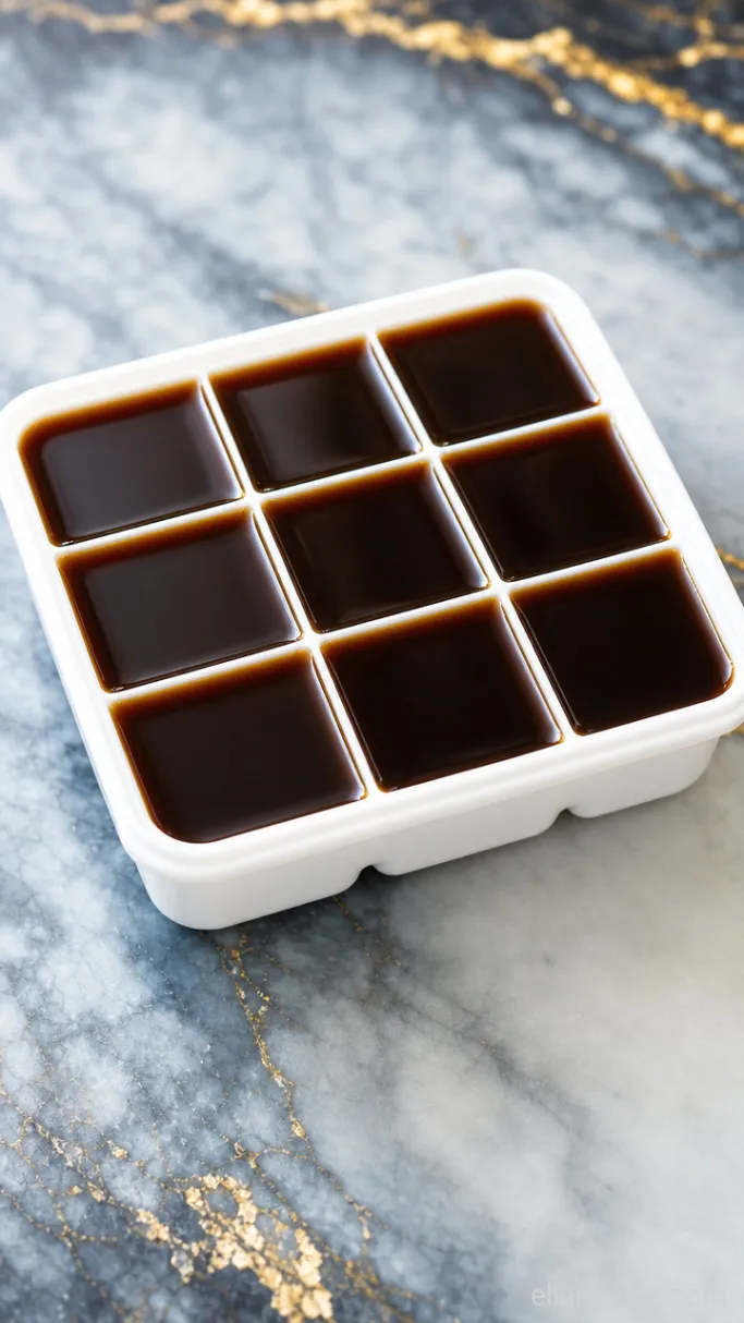 Step 1: Freeze the Coffee Cubes