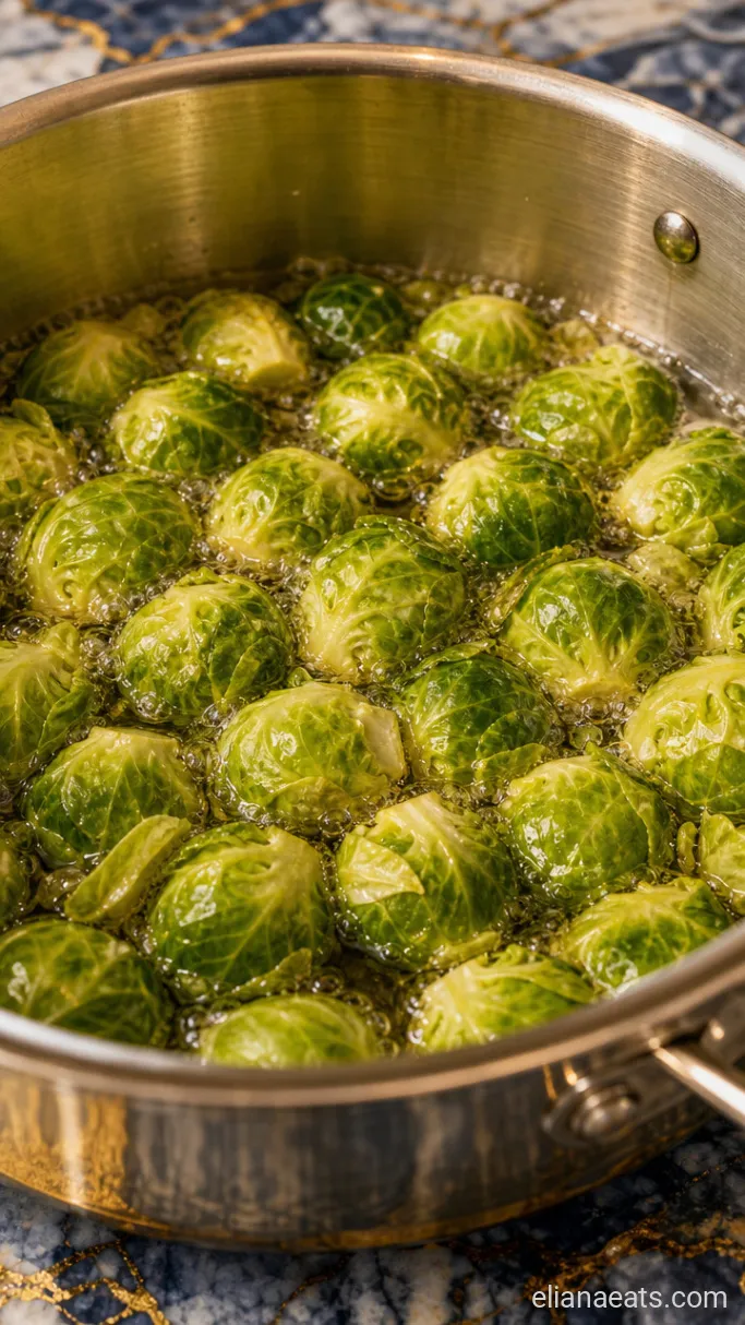 Step 1: Fry the Brussels Sprouts