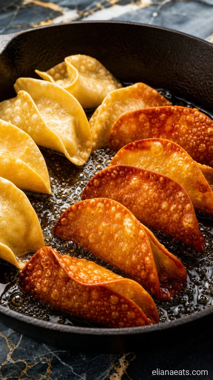 Step 1: Fry the Wonton Shells