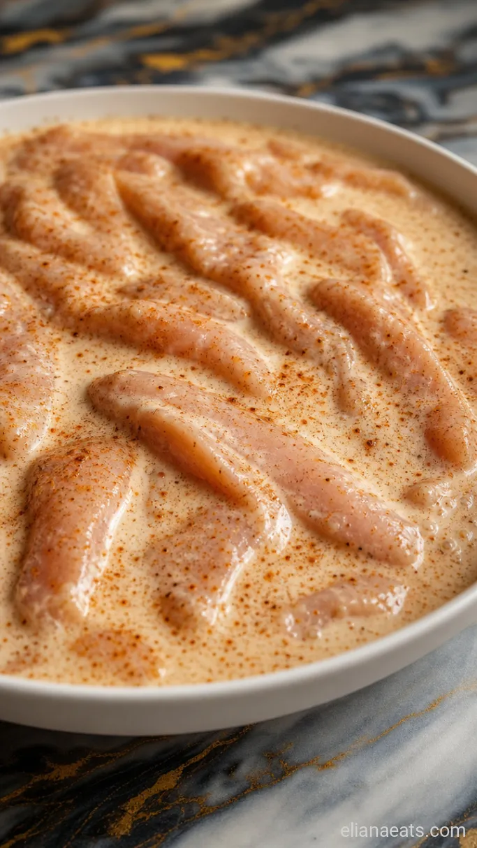 Step 1: Marinate the Chicken Strips