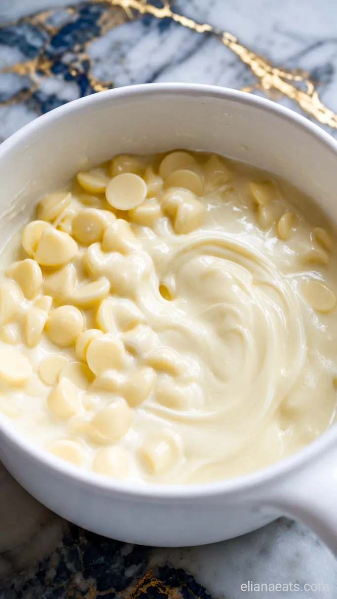 Step 1: Melt the White Chocolate Sauce