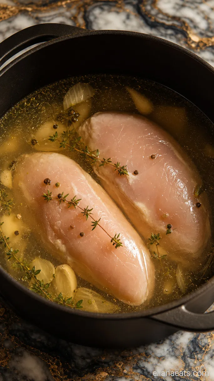 Step 1: Poach the Chicken