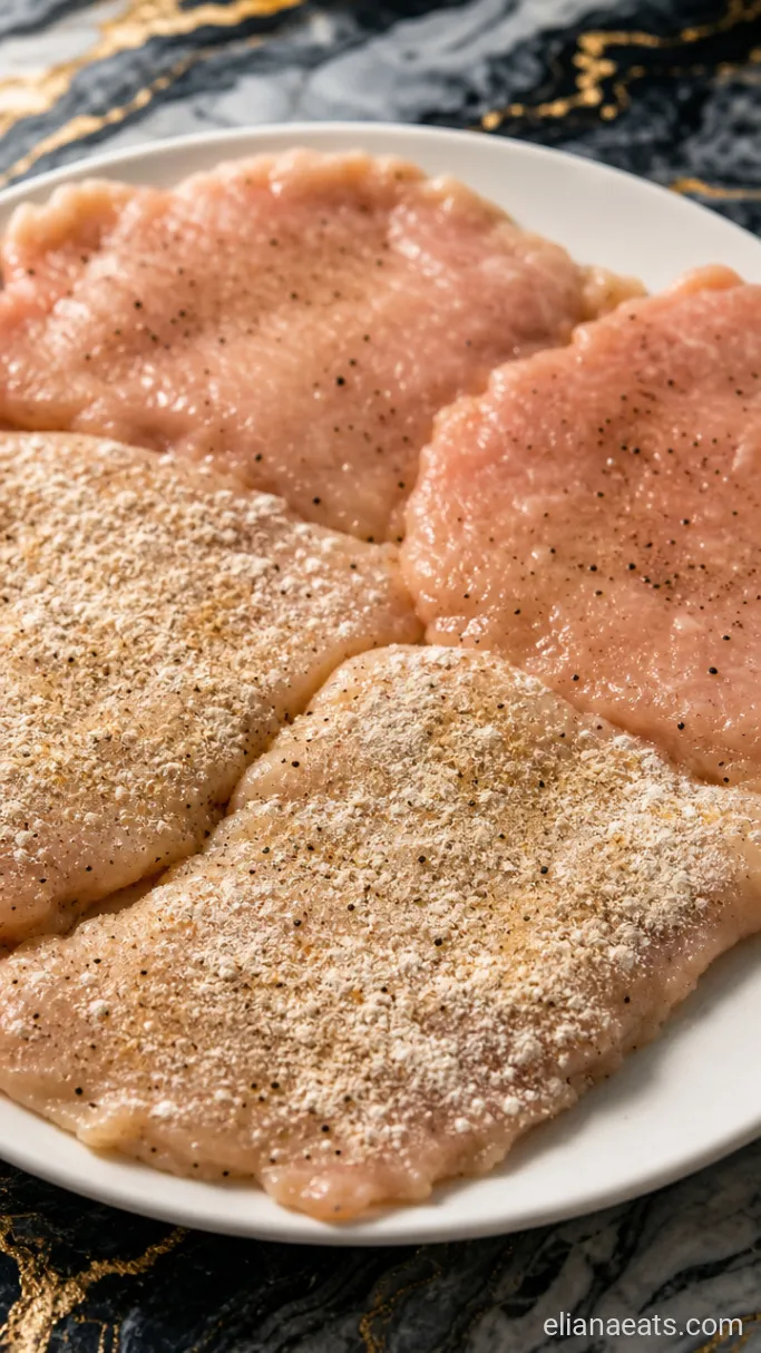 Step 1: Pound and Season the Chicken Cutlets
