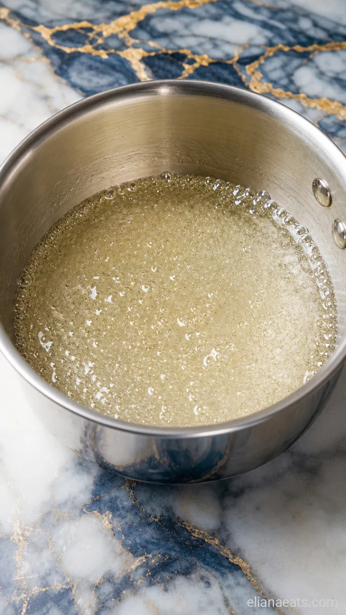Step 1: Simmer the Cake Batter Syrup