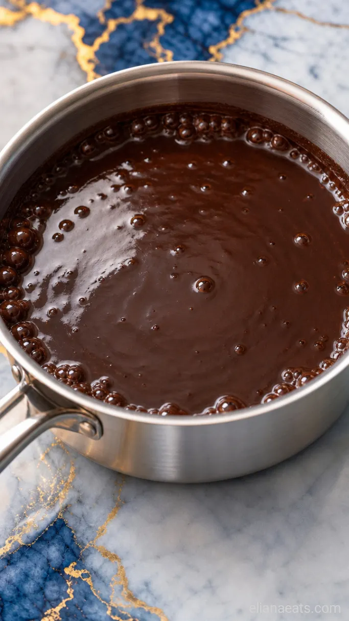 Step 1: Simmer the Chocolate Syrup