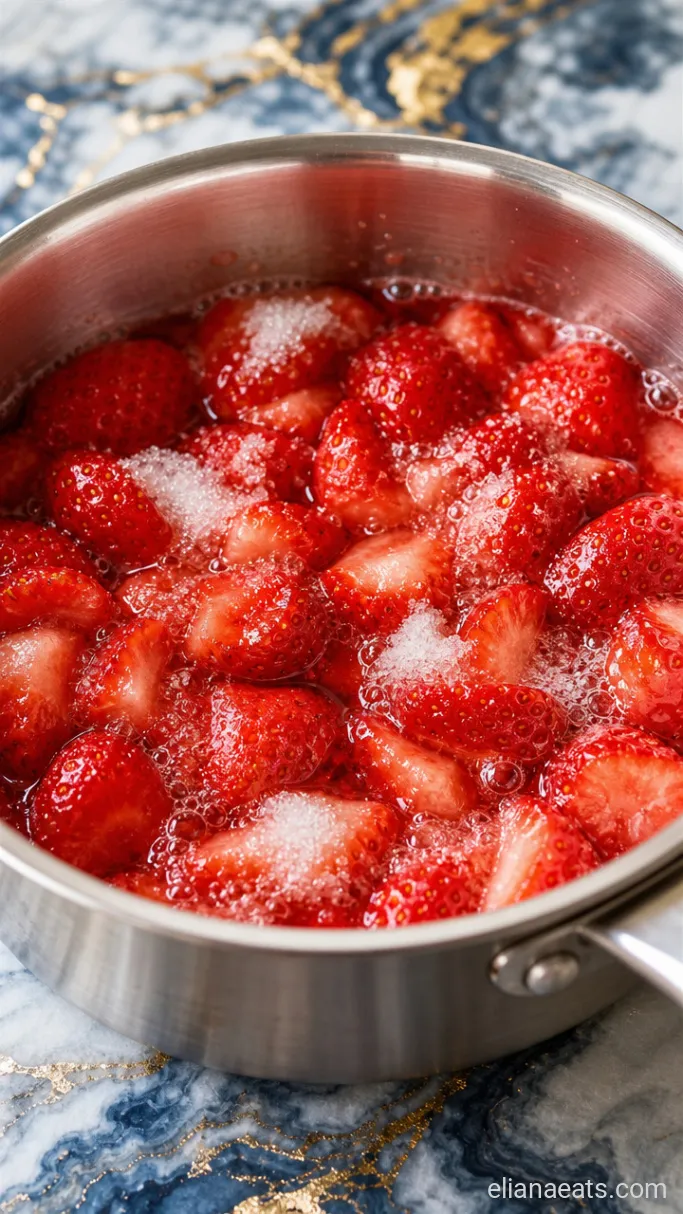 Step 1: Simmer the Strawberry Syrup