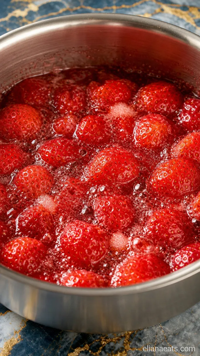 Step 1: Simmer the Strawberry Syrup