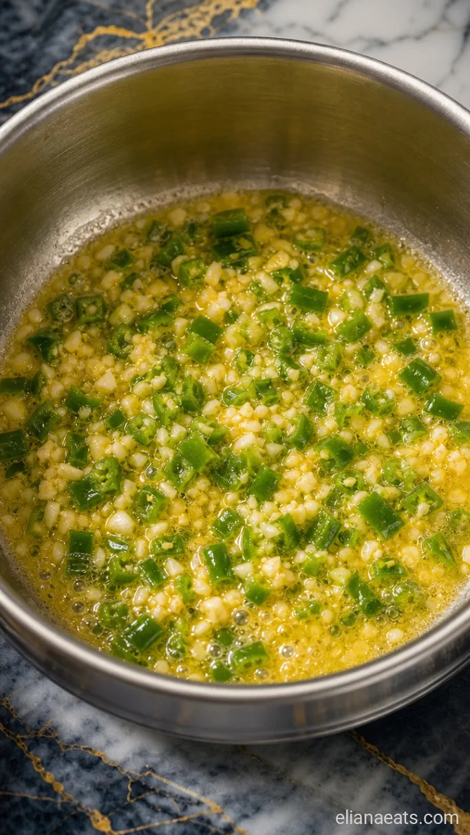 Step 1: Soften the Jalapeños and Garlic