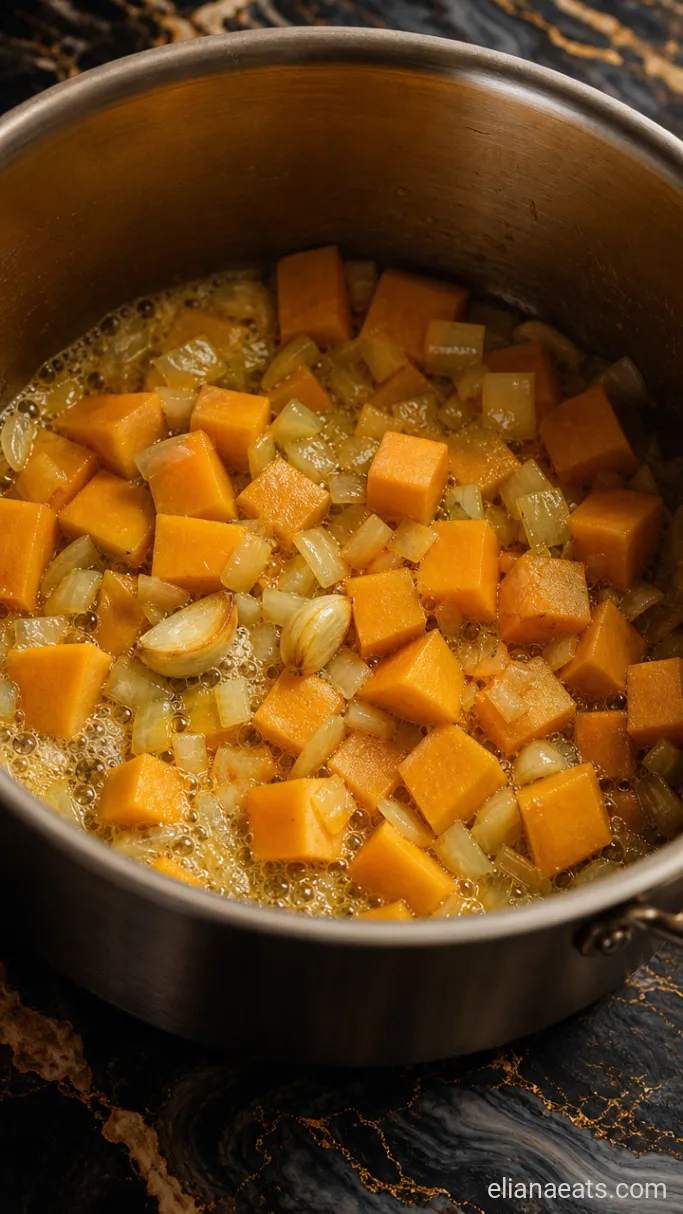 Step 1: Soften the Squash and Aromatics