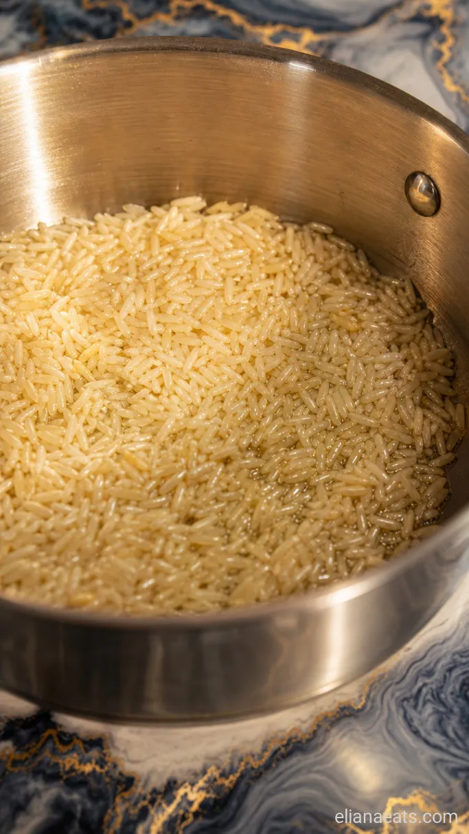Step 1: Toast the Rice in Oil