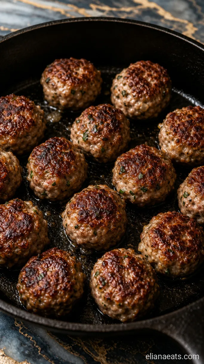 Step 2: Brown the Meatballs