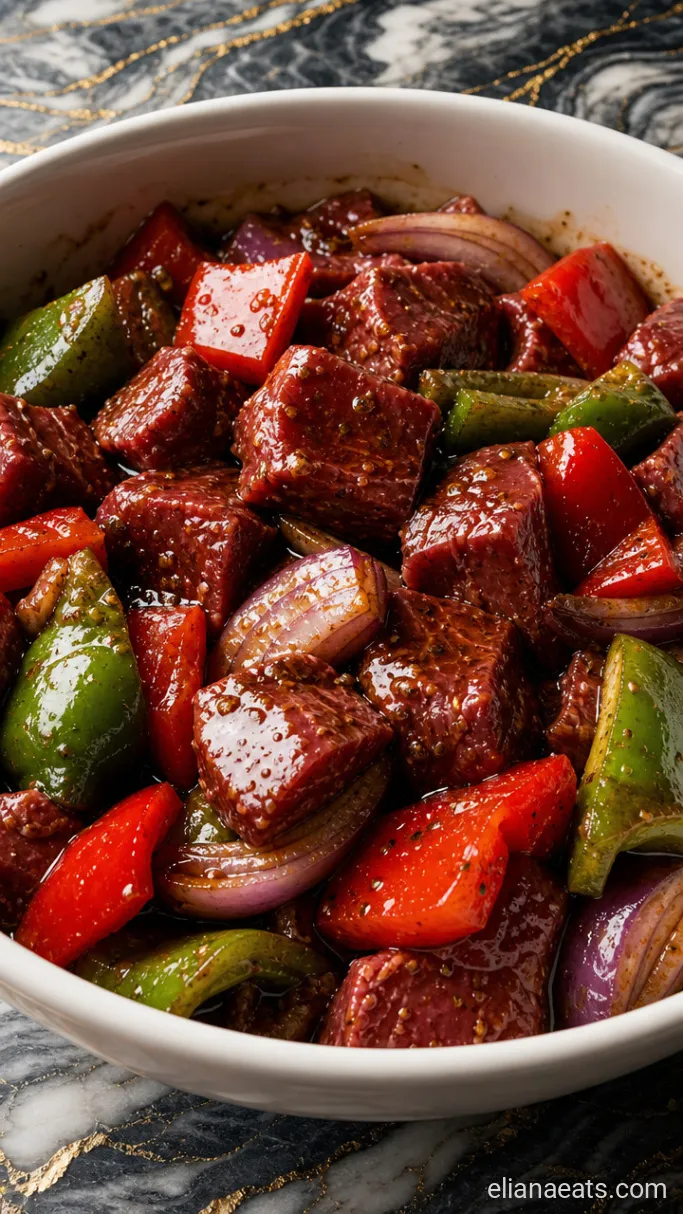 Step 2: Coat the Beef and Vegetables