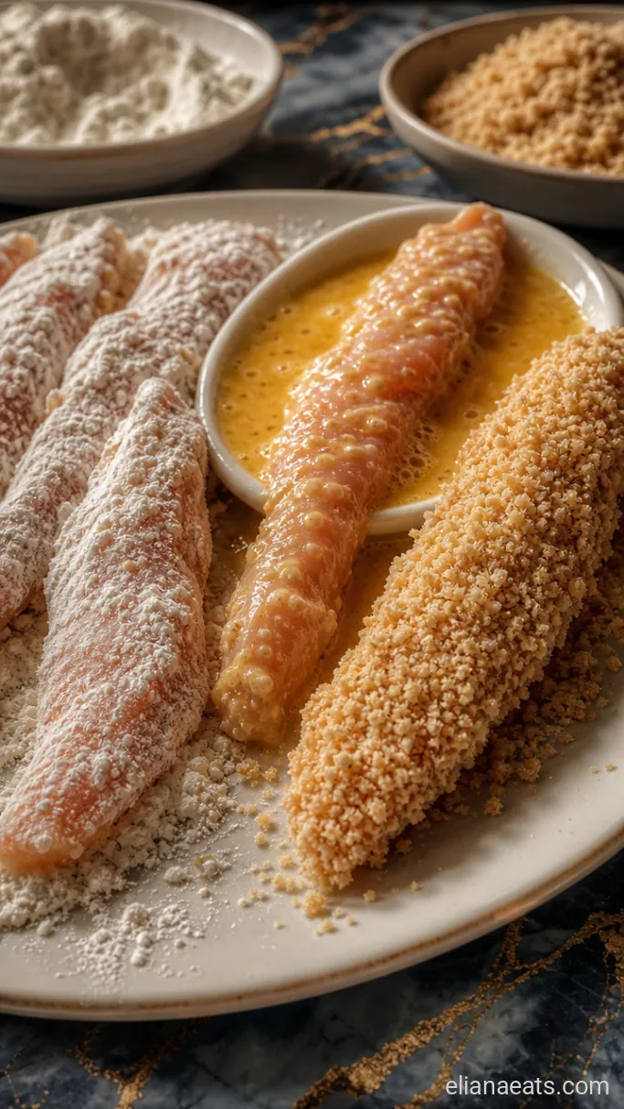 Step 2: Coat the Chicken Strips