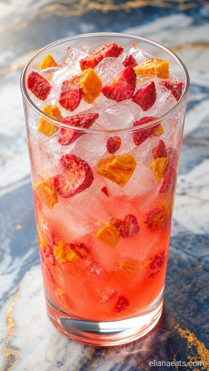Step 2: Fill the Glass With Ice and Fruit