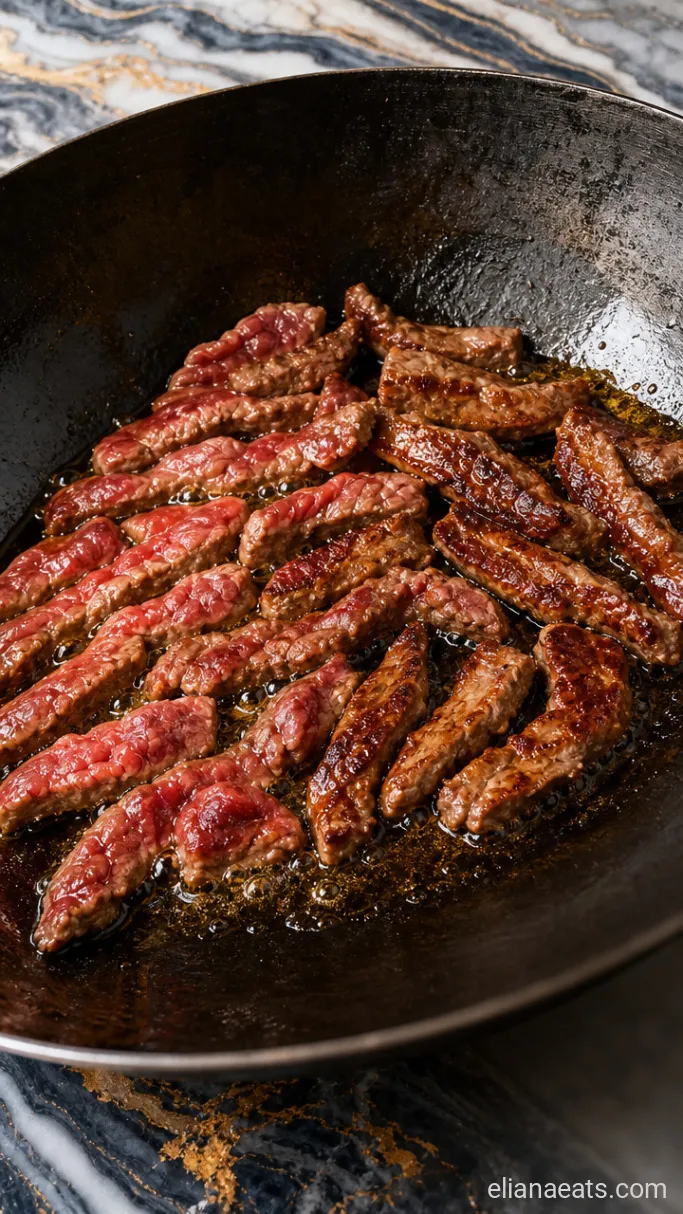 Step 2: Fry the Beef Strips