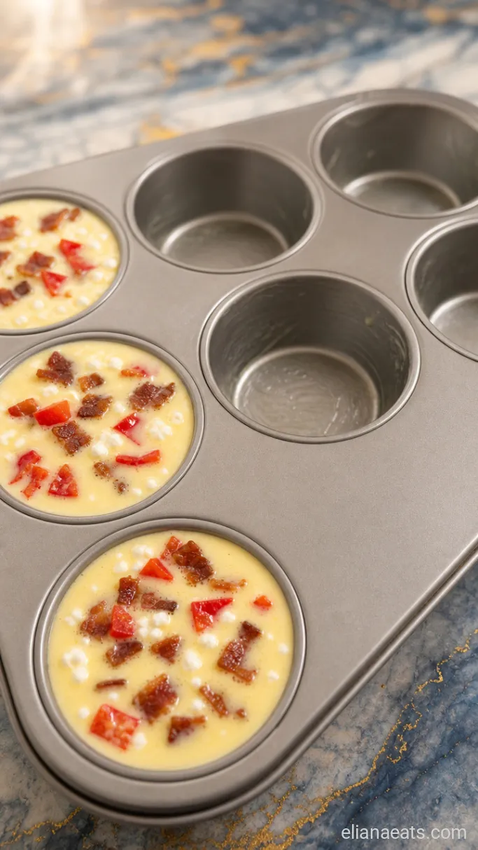 Step 2: Grease and Fill the Muffin Tin