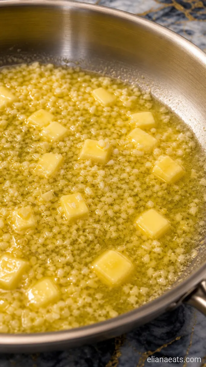Step 2: Melt the Butter and Soften the Garlic