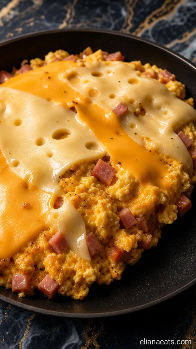 Step 2: Melt the Cheese onto the Egg and Ham