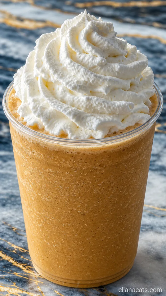 Step 2: Pour and Top the Frappé