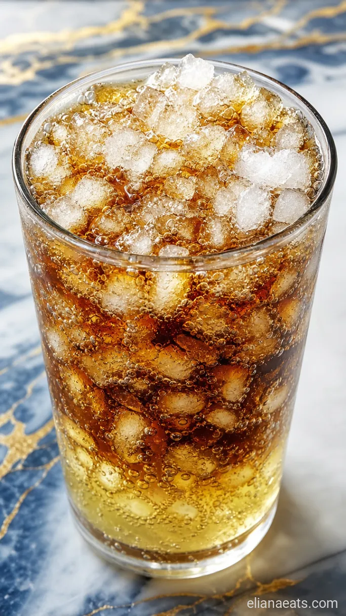 Step 2: Pour the Diet Coke Over the Ice