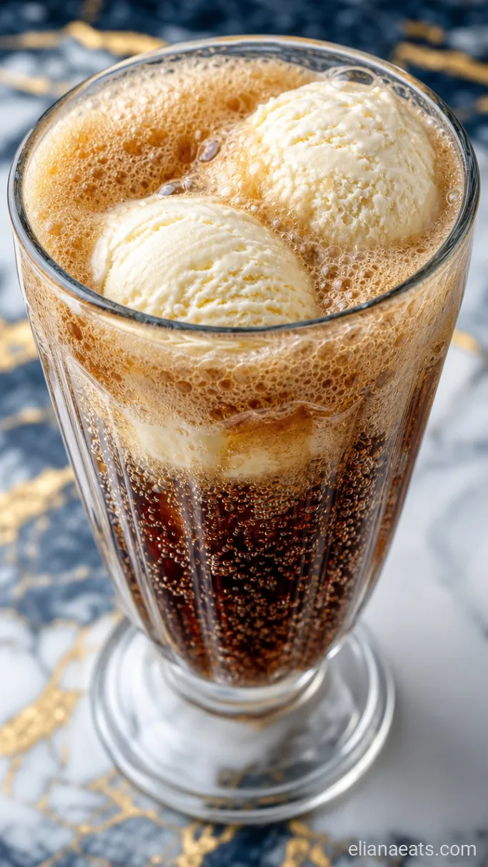 Step 2: Pour the Root Beer Slowly Over the Ice Cream