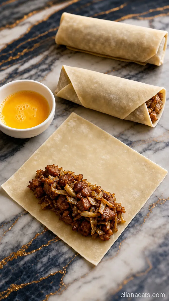 Step 2: Roll the Egg Rolls