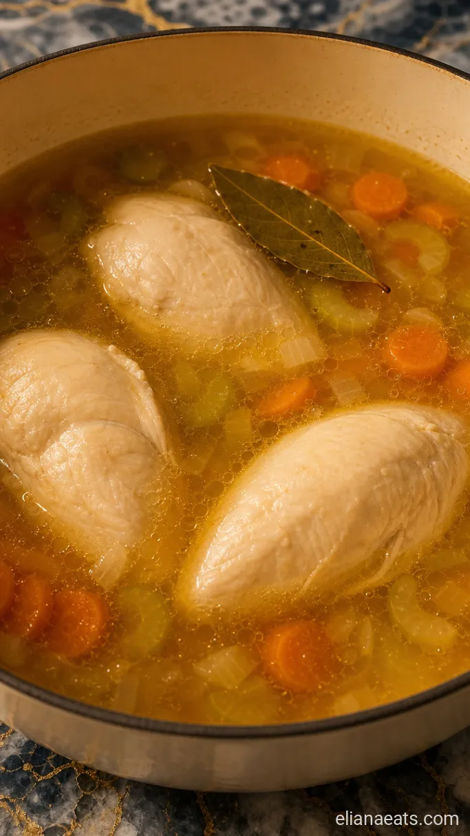 Step 2: Simmer the Chicken in the Broth